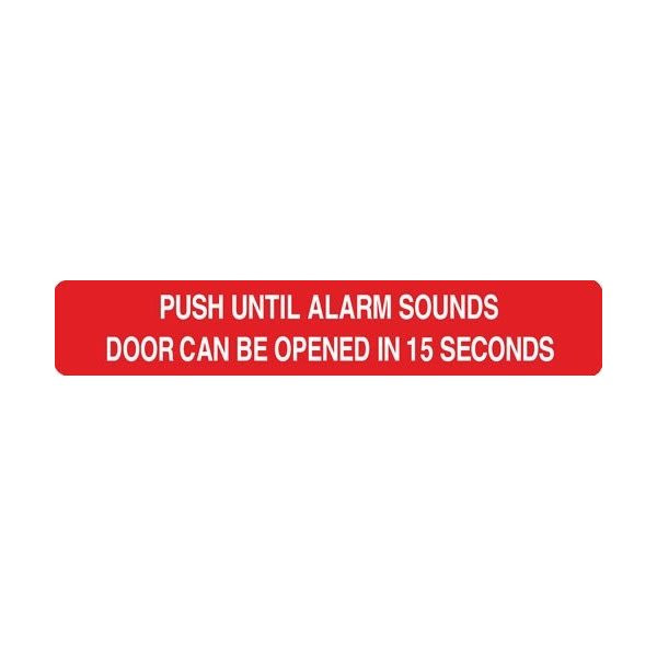 Detex Sign Push Until Alarm Sound Exit Door (Red)