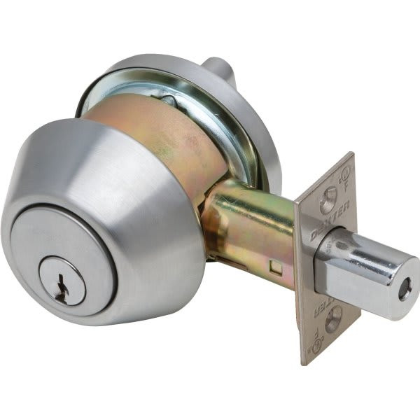 Dexter Db1000 Double Cylinder Deadbolt 6-Pin Cylinder Satin Chrome