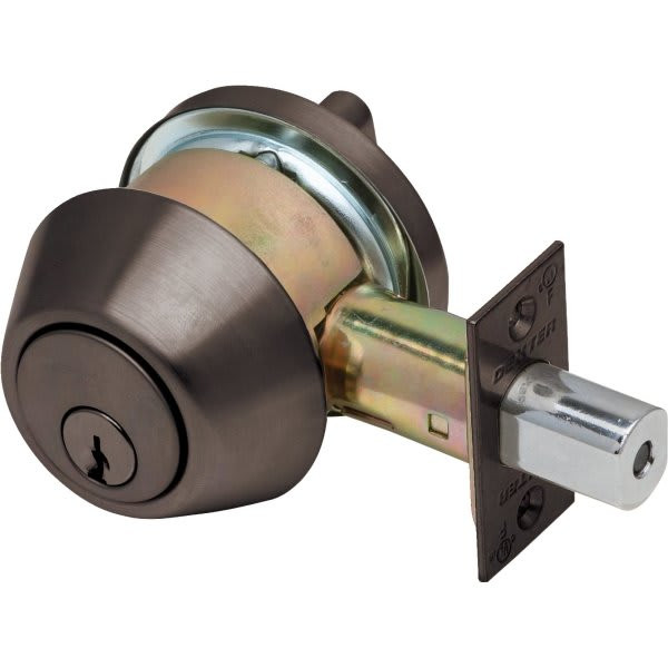Dexter Db1000 Single Cylinder Deadbolt 6-Pin Cylinder Satin Bronze