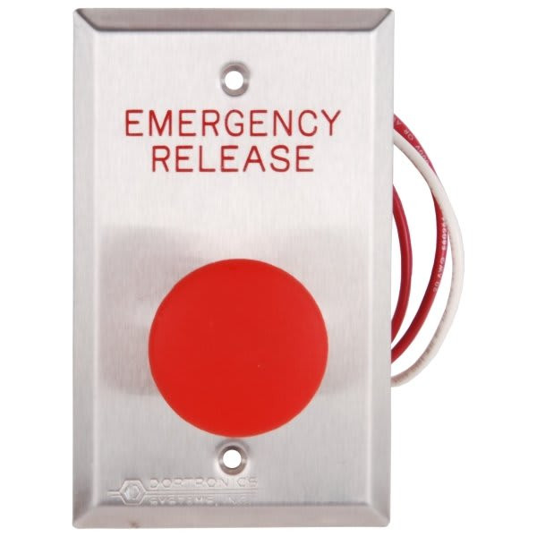 Dortronics 5210 Exit Release Red Emergency Release 1-9/16 Inch Push Button