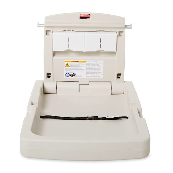 Rubbermaid Commercial Vertical Wall-Mounted Baby Changing Station, Polypropylene