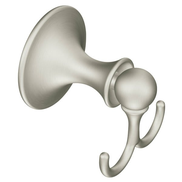 Moen Lounge Brushed Nickel Double Robe Hook