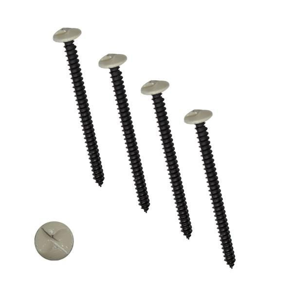 Unique Home Designs 4 In. Navajo White One-Way Screws, Package Of 4