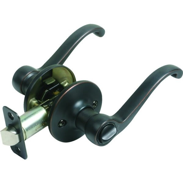 Design House Scroll Privacy Lever Oil Rubbed Bronze