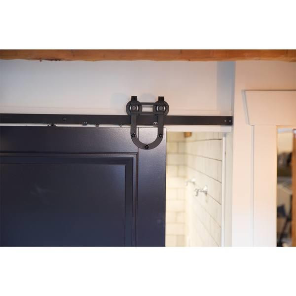 Delaney Hardware Barn Door 2000 Series 6ft Black, Horseshoe