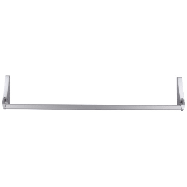 Falcon 44 In Clear Anodized Night Latch Rim Exit Device (Satin Aluminum)