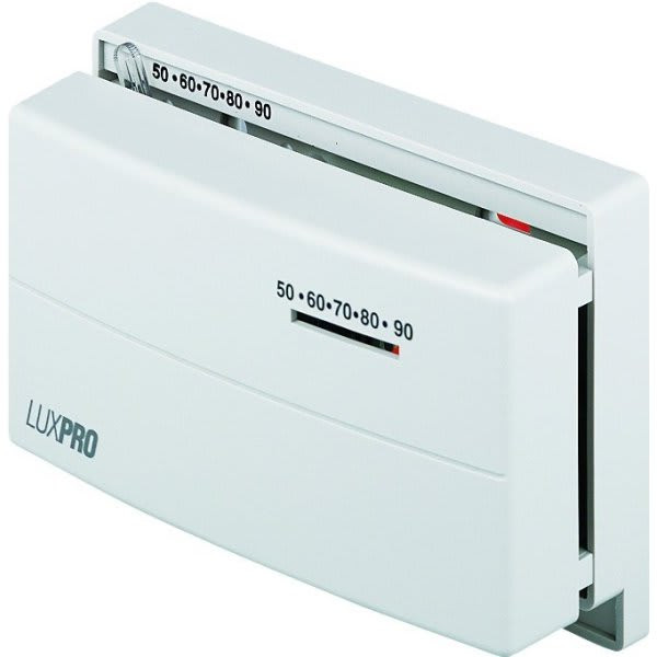 Lux 24 Volt Snap Action Heat/Cool Thermostat, 5-1/2w X 3-3/4"H