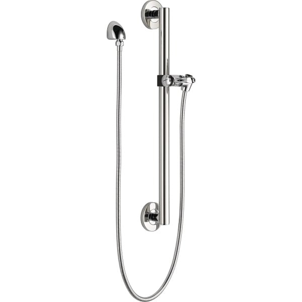Delta Universal Adjustable Slide Bar Grab Bar Assembly With Elbow Chrome