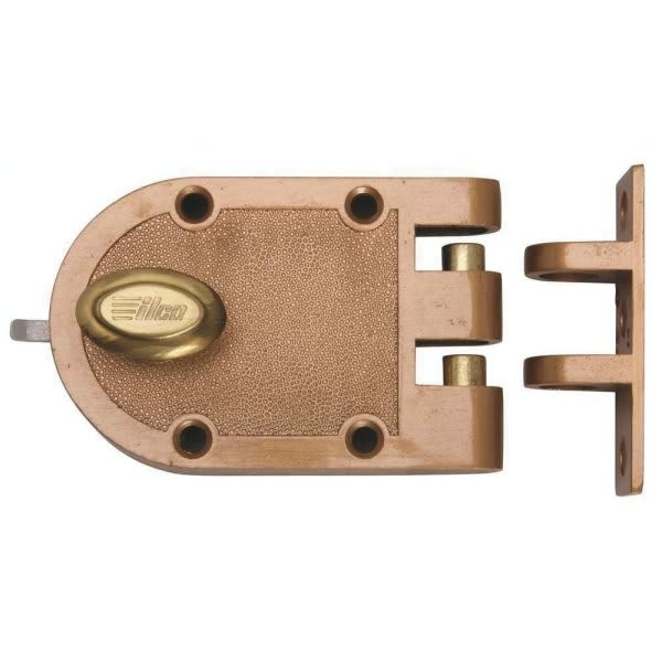 Kaba Ilco 1-Cylinder Surface Bolt Jimmy Proof Lock No Cylinder With Angle Strike