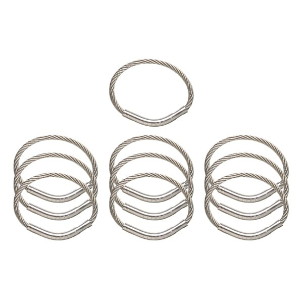 Key Systems Tamper Proof Key Ring, Flex, 1" Diameter, 3 Cm, Package Of 10