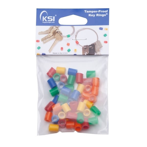 Key Systems Tamper Proof Rings Color Coding Tags, Assorted, Package Of 50