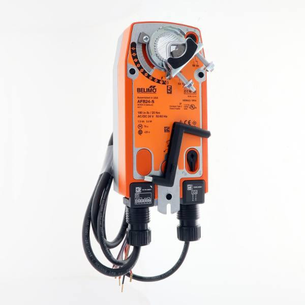 Belimo Actuator, Spring Return, 180 In-Lb, On/Off, 24vac, 24vdc