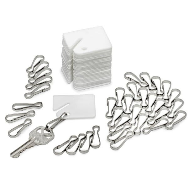 Adir Office White Plastic Key Tags 180-Pack