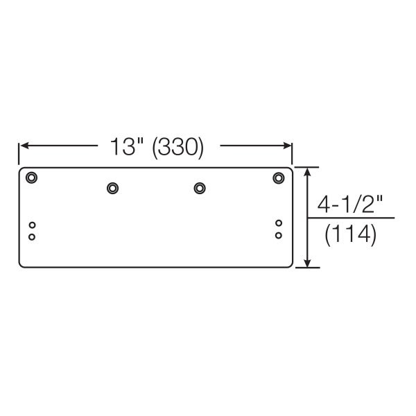 Yale Top Rail Drop Plate, 689 Painted Aluminum Finish