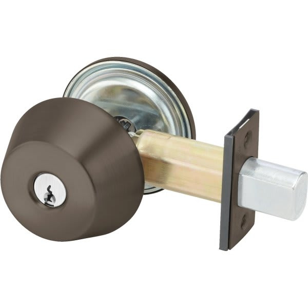 Accentra Deadbolt, Cylinder By Thumbturn, Dark Satin Bronze, Schlage C Keyed Random