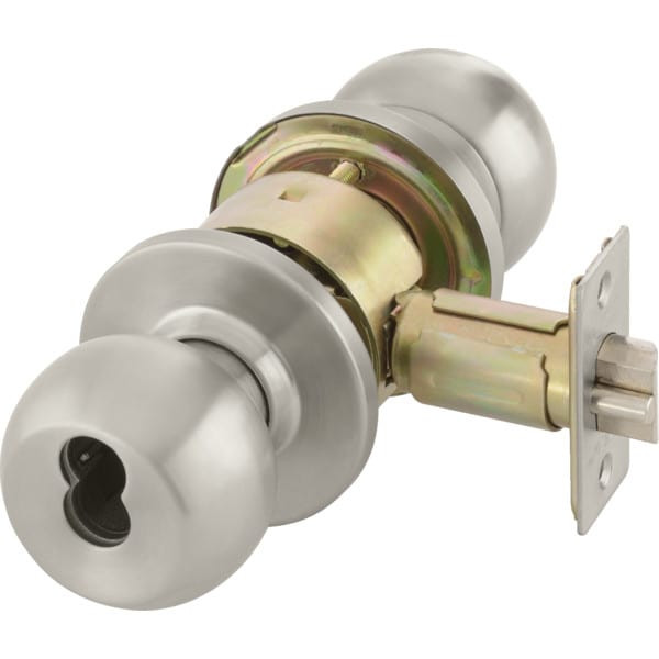 Accentra Classroom Function Cylindrical Knob Lockset Grade 2, Satin Stainless