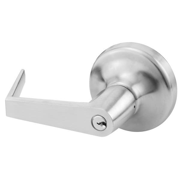 Accentra Exit Device Lever Handle Outside Trim, Night Latch Entry By Keyway Only