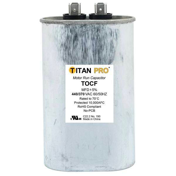 Packard Titan Pro Run Capacitor 40 Mfd 440/370 Volt Oval, Box Of 10