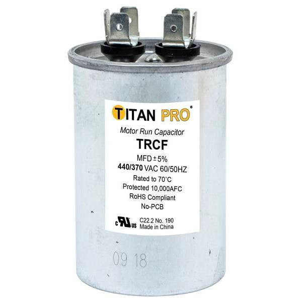 Packard Titan Pro Run Capacitor 15 Mfd 440/370 Volt Round, Box Of 10
