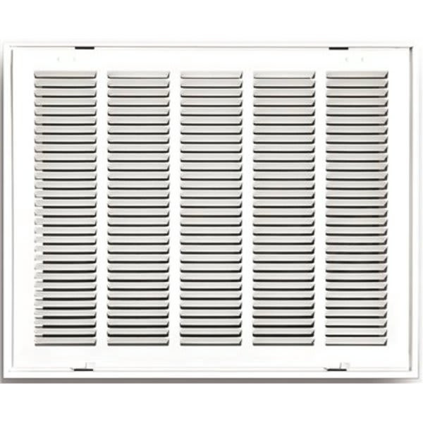 Truaire 24" X 12" White Stamped Return Air Filter Grille With Removable Face