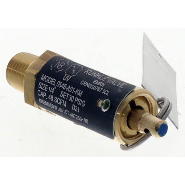 Kunkle Valve 1/4" Male Npt Inlet Set At 30 Psi 43 Scfm Air-Gas Pressure Relief