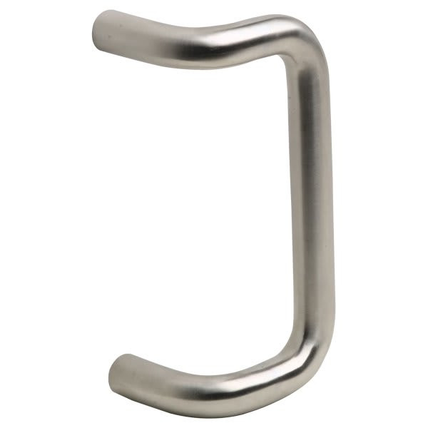 Ives 90° Offset Door Pull, Satin Chrome, 12" Ctc, 1" Diameter, Type O Mounting