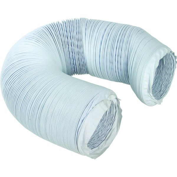 Deflecto 4" White Vinyl Flexible Duct