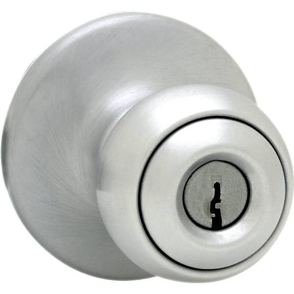 Kwikset Polo Satin Chrome Keyed Entry Door Knob