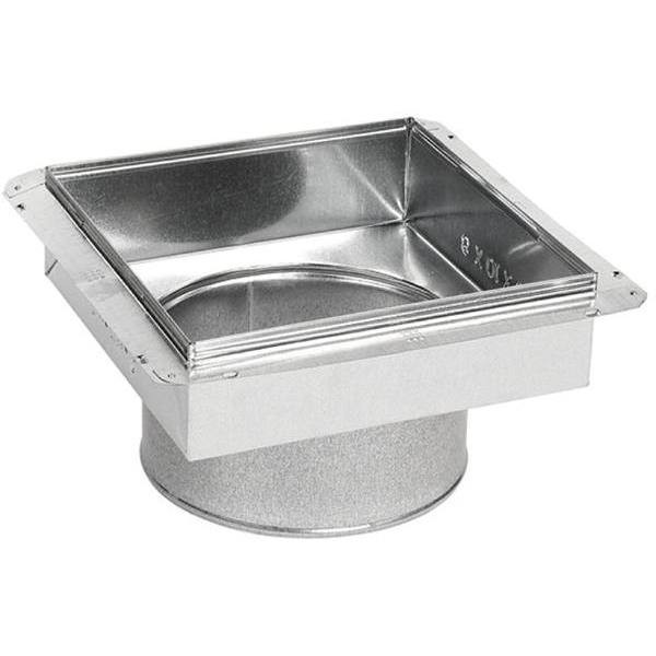 Master Flow 10" X 10" To 8" Ceiling Register Box