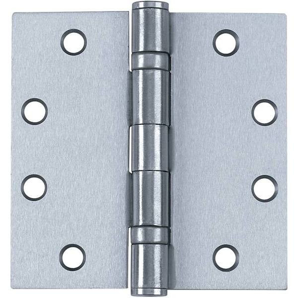 Tell 4.5" X 4.5" Satin Chrome Ball Bearing Hinge Package Of 3