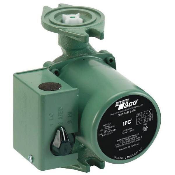 Taco 00 Series Hydronic Circulator 1/20 HP 3-Speed Cast Iron With Flow Check