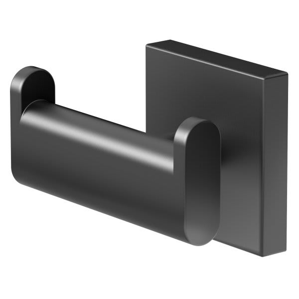 Gatco Elevate Double Robe Hook In Matte Black