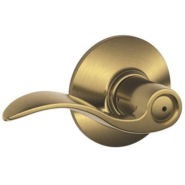 Schlage F-Series Lock F40 Privacy Lever Accent Lever (Antique Brass)