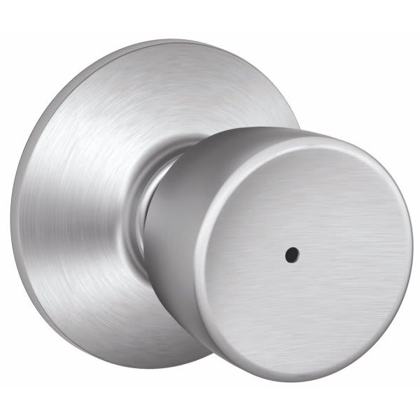 Schlage F-Series Lock F40 Privacy Bell Knob (Satin Chrome)