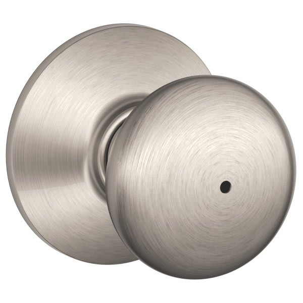 Schlage F-Series Lock F40 Privacy Plymouth Knob (Satin Nickel)
