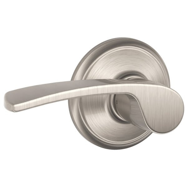 Schlage F-Series Lock F10 Passage Merano Lever Style (Satin Nickel)