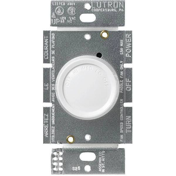 Lutron Rotary 1.5a 3-Speed Single-Pole Fan Control (White)