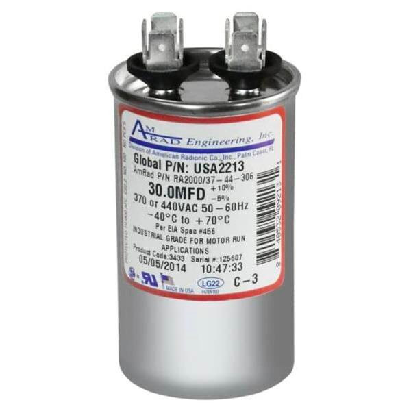 Amrad Engineering # Usa2213 30 MFD 370/440 VAC Round Motor Run Capacitor
