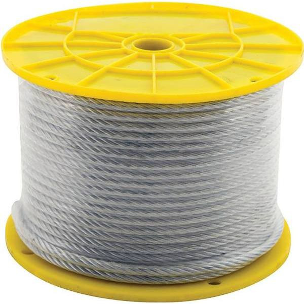 Kingchain 1/16 In. X 500 Ft. 7x7 Construction Reeled Galanized Steel Aircraft Cable
