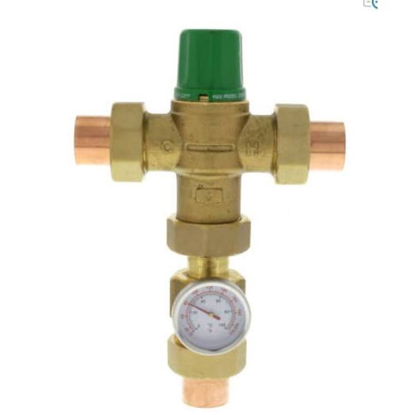 Taco 3/4 In. Union Sweat Lead-Free Mixing Valve With Gauge