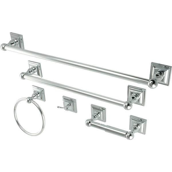 Kingston Brass Serano 5-Piece Bathroom Accessory Set (Chrome)