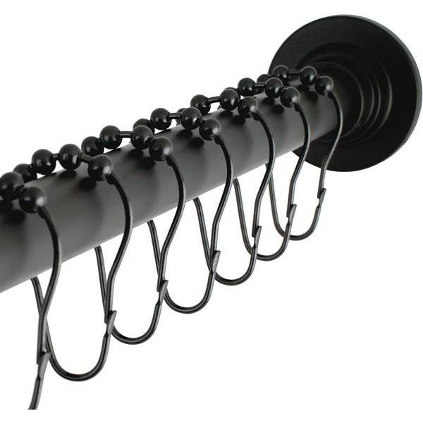 Kingston Brss Classic 60 In. To 72 In. Fixed Shower Rod W/ Hooks (Oil Rubbed Bronze)