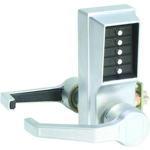 L1000 Right Hand No Key Overide Cylindrical Lock W/ Lever (Satin Chrome)