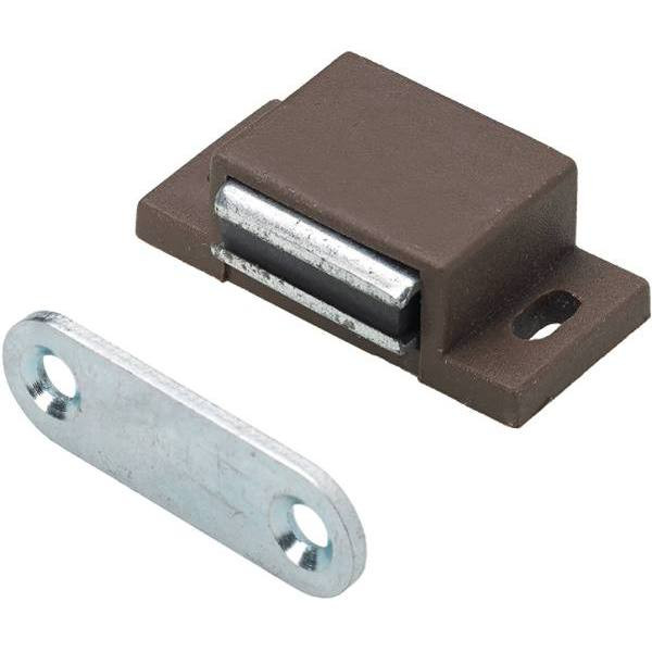 Everbilt 11 Lb. Magnetic Door Catch With Counter Plate(Brown) (25-Pack)