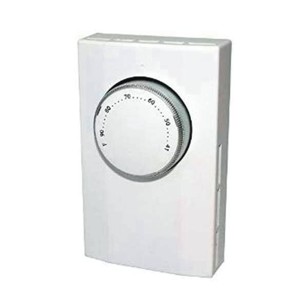 King White Line Voltage Single Pole Mechanical Bi-Metal Thermostat