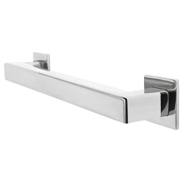 Preferred Bath Decorative Square ADA Grab Bar 30 X 1.25" Bright Polished Ss