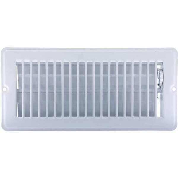 Danco 9-3/4 X 4 In. Steel Floor Register W/ 7/8 In. Drop (White)