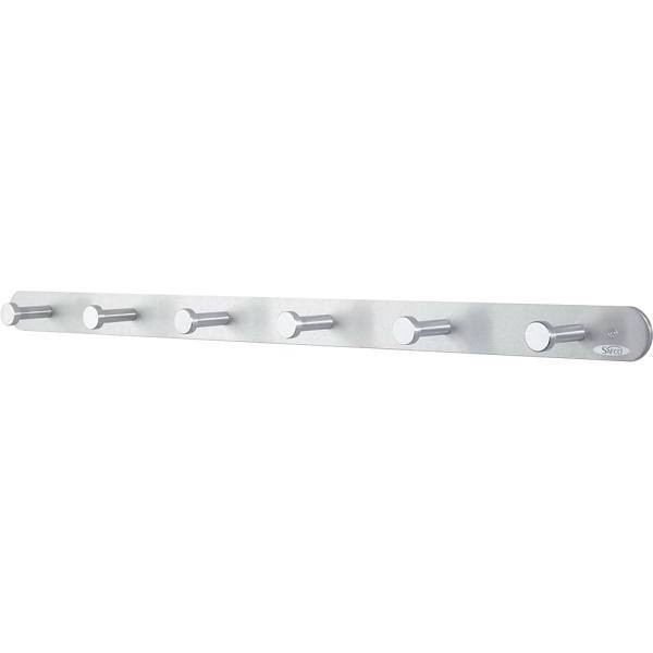 Safco 6-Hooks Aluminum Nail Head Wall Coat Rack (Satin)