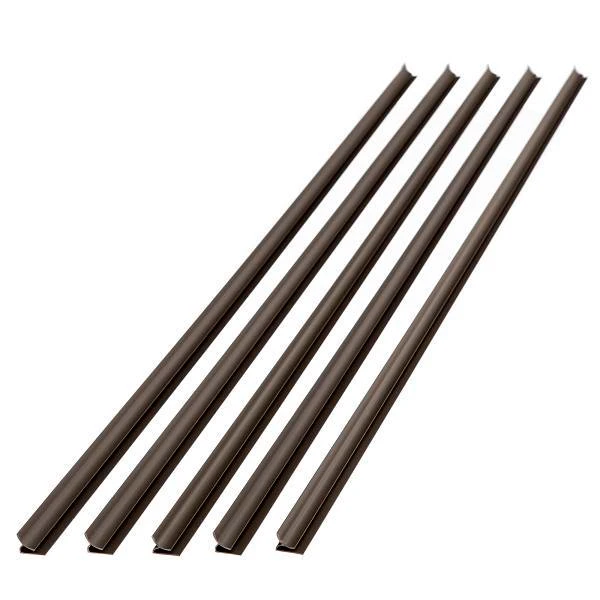 Fasade 47" Vinyl Inside Corner Trim, Argent Bronze, Package Of 5