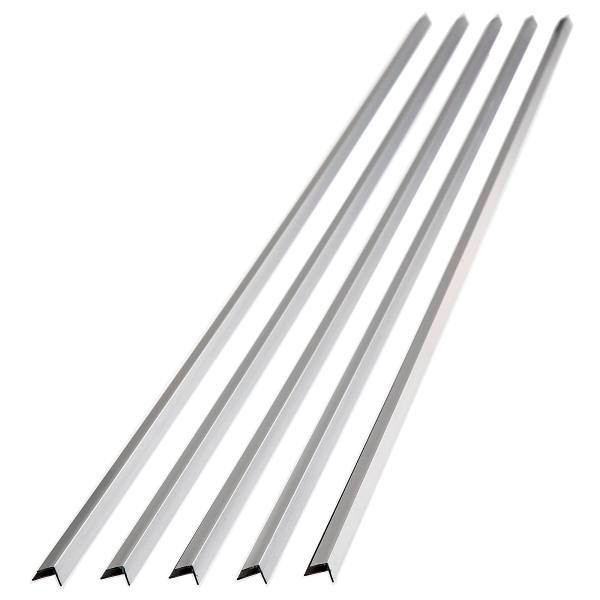 Fasade 47" Vinyl Outside Corner Trim, Brushed Aluminum, Package Of 5